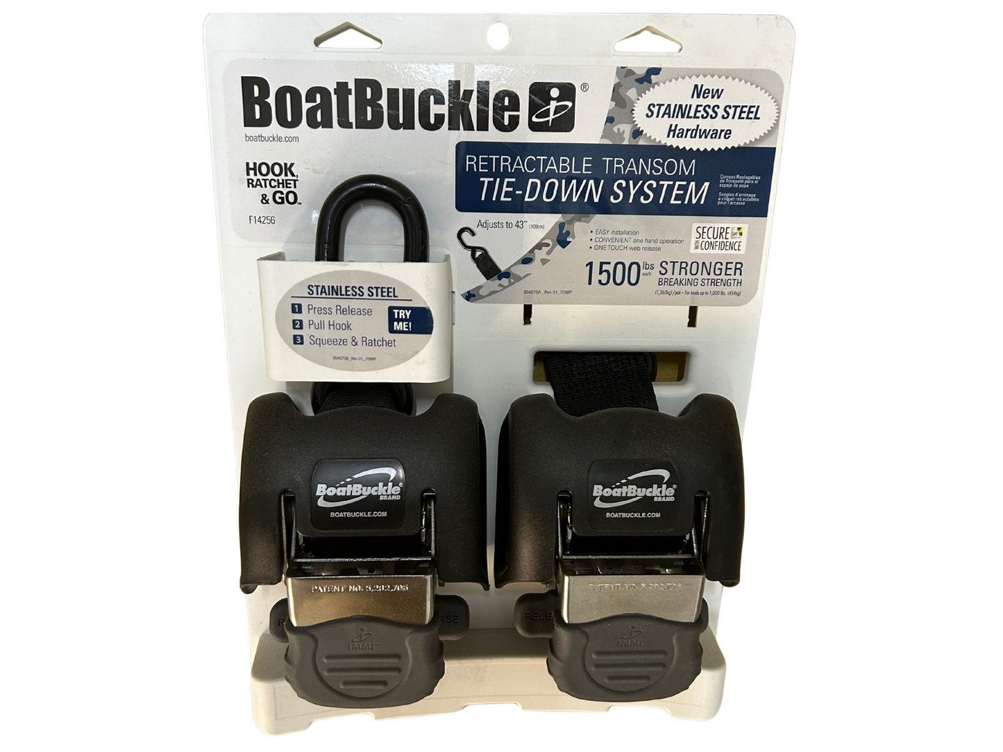 BoatBuckle Retractable Transom Tie-Down System