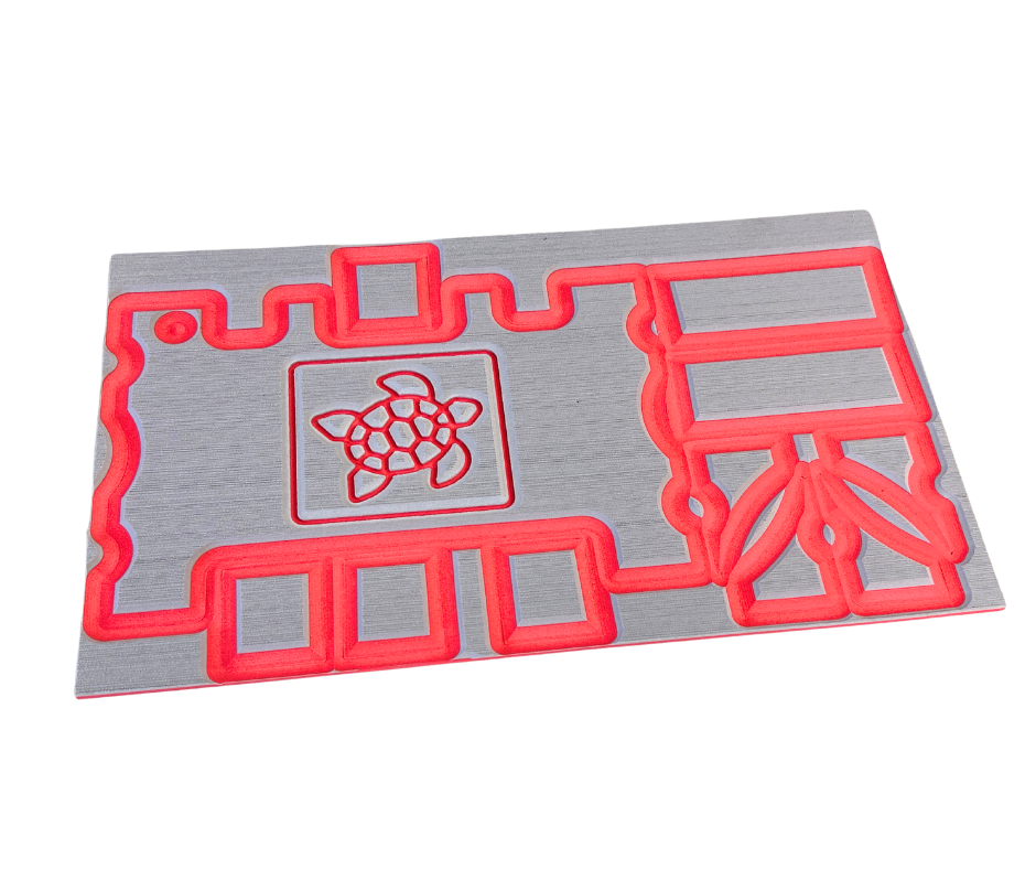 Next Level SeaDek® TurtleBox Kit Storm Gray over Ruby Red (Turtle)
