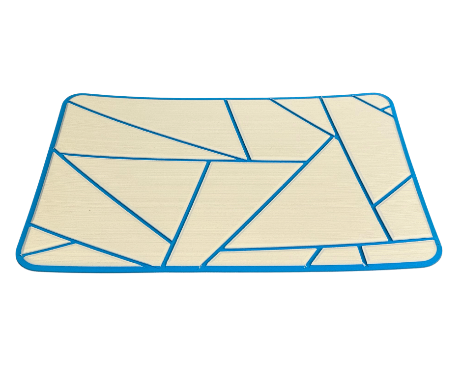 Next Level SeaDek® Cooler Pad Beach Sand over Bahama Blue (Fractal Lines)