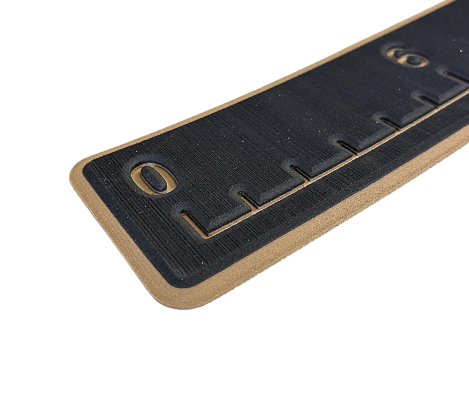Next Level SeaDek® Fish Ruler Black over Cappuccino