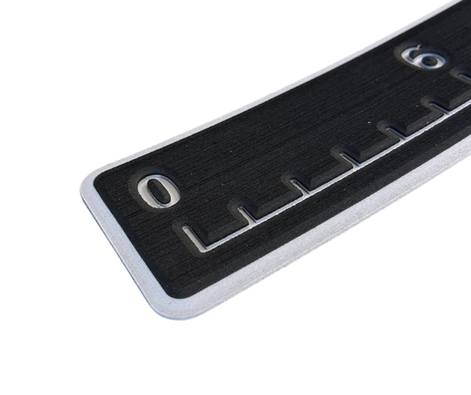 Next Level SeaDek® Fish Ruler Black over Cool Gray