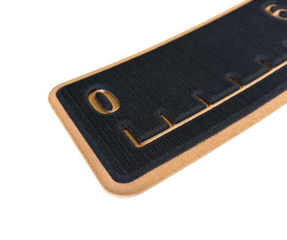 Next Level SeaDek® Fish Ruler Black over Mocha