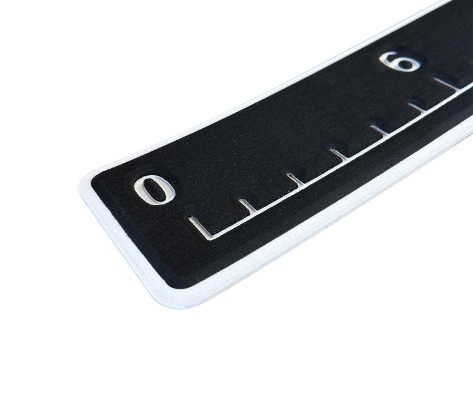 Next Level SeaDek® Fish Ruler Black over White