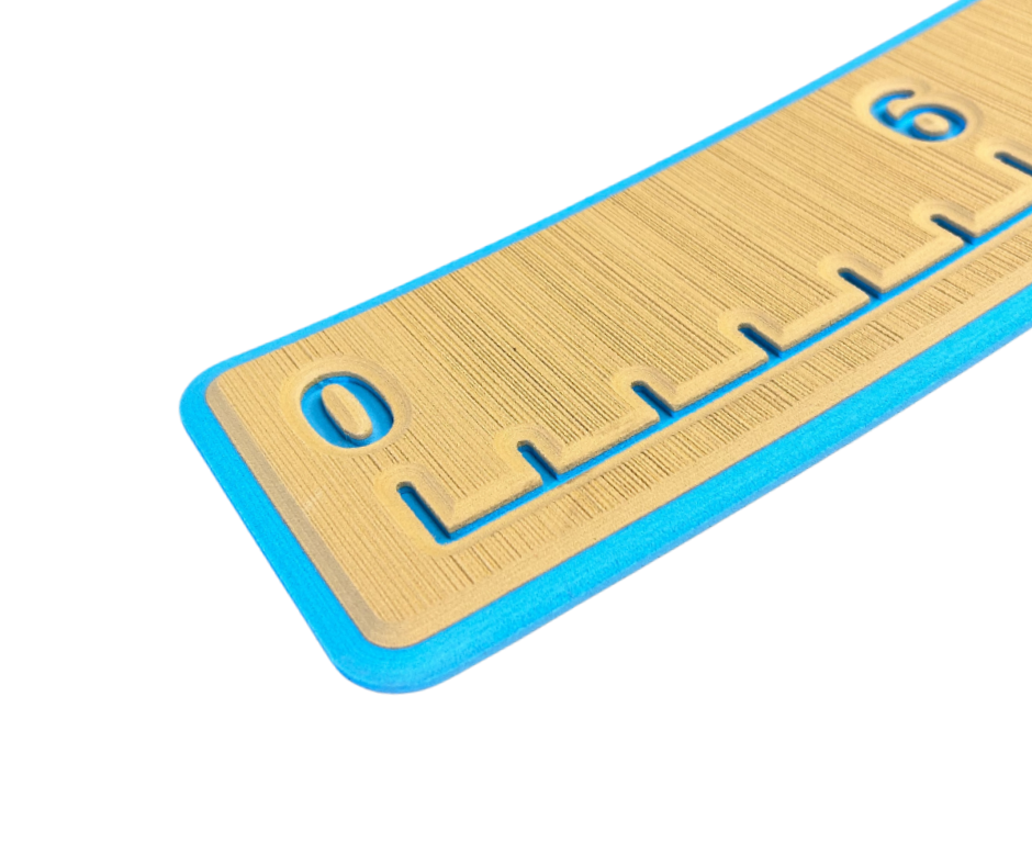 Next Level SeaDek® Fish Ruler Camel over Bahama Blue