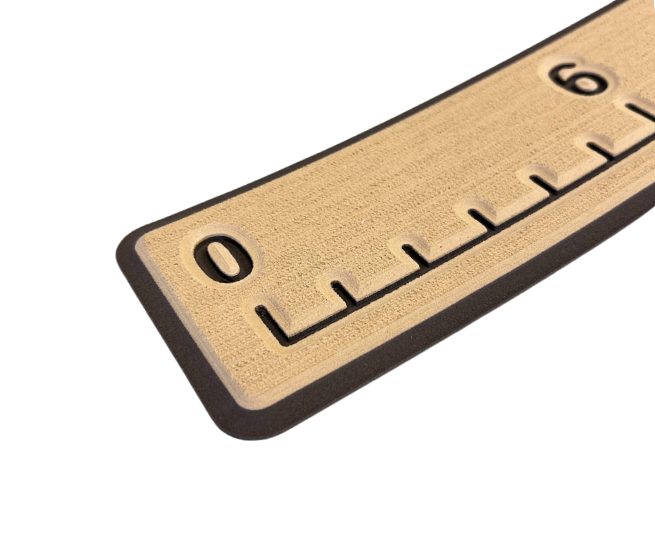 Next Level SeaDek® Fish Ruler Camel over Espresso