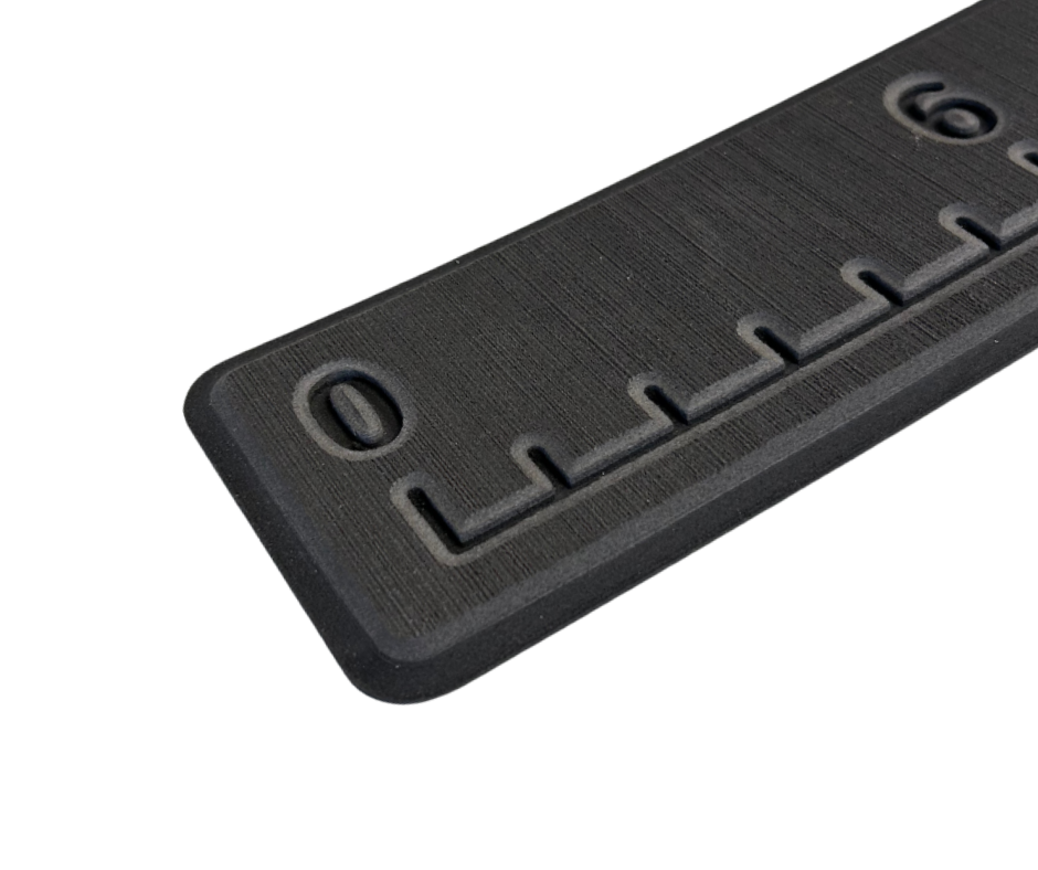Next Level SeaDek® Fish Ruler Charcol over Black