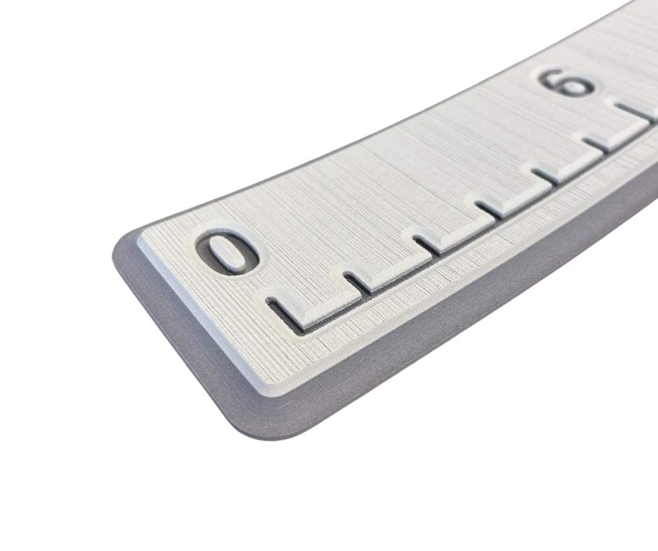 Next Level SeaDek® Fish Ruler Cool Gray over Storm Gray