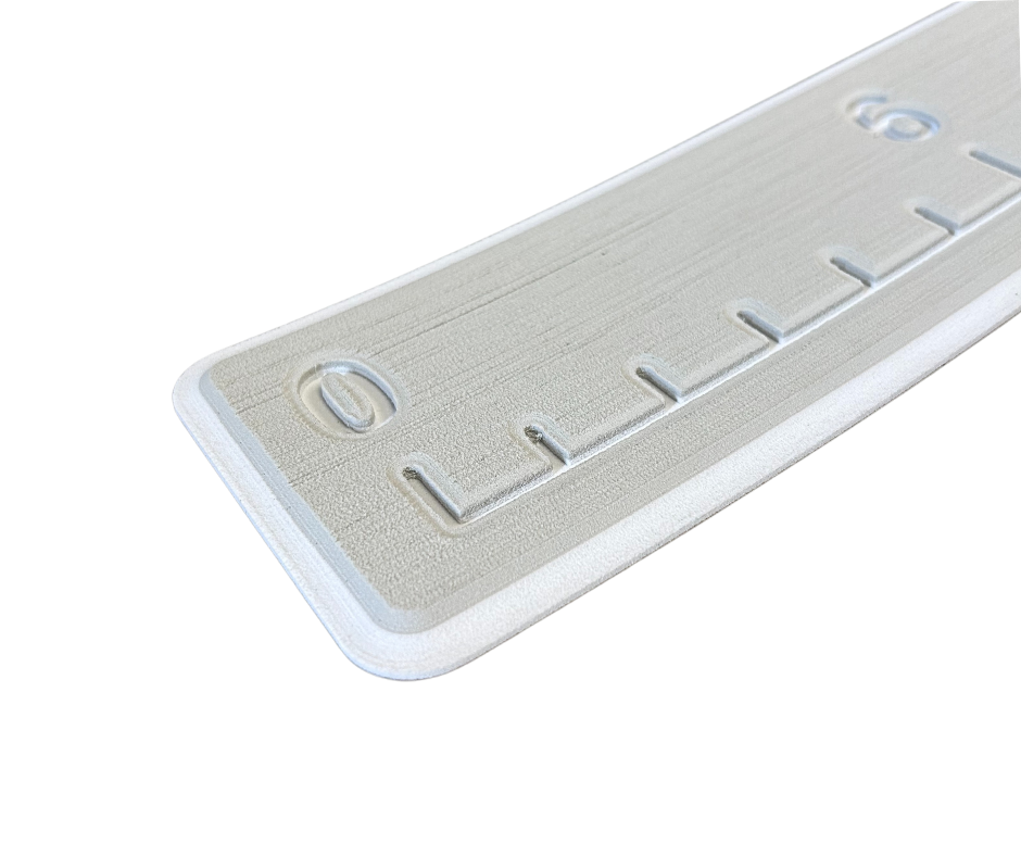 Next Level SeaDek® Fish Ruler Cool Gray over White