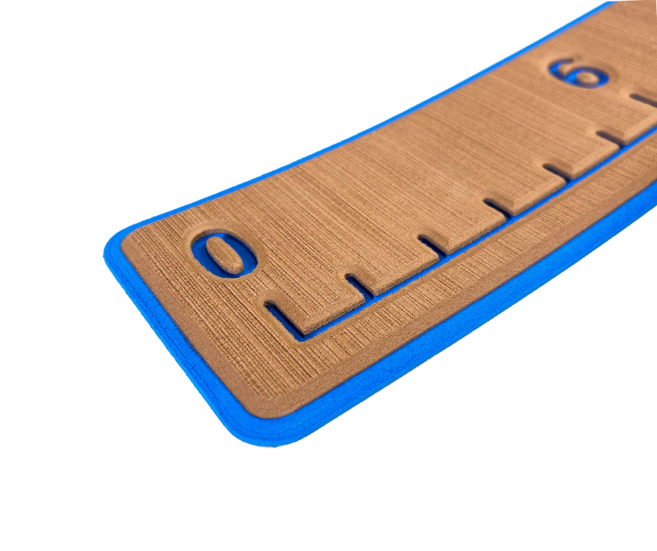 Next Level SeaDek® Fish Ruler Mocha over Bimini Blue