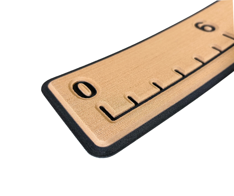Next Level SeaDek® Fish Ruler Mocha over Black