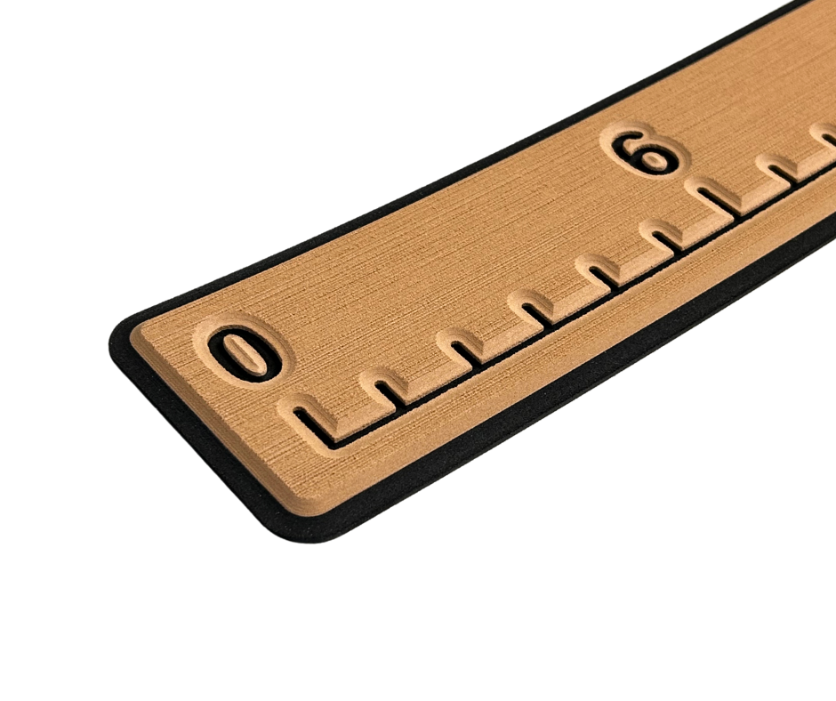 Next Level SeaDek® Fish Ruler Mocha over Black