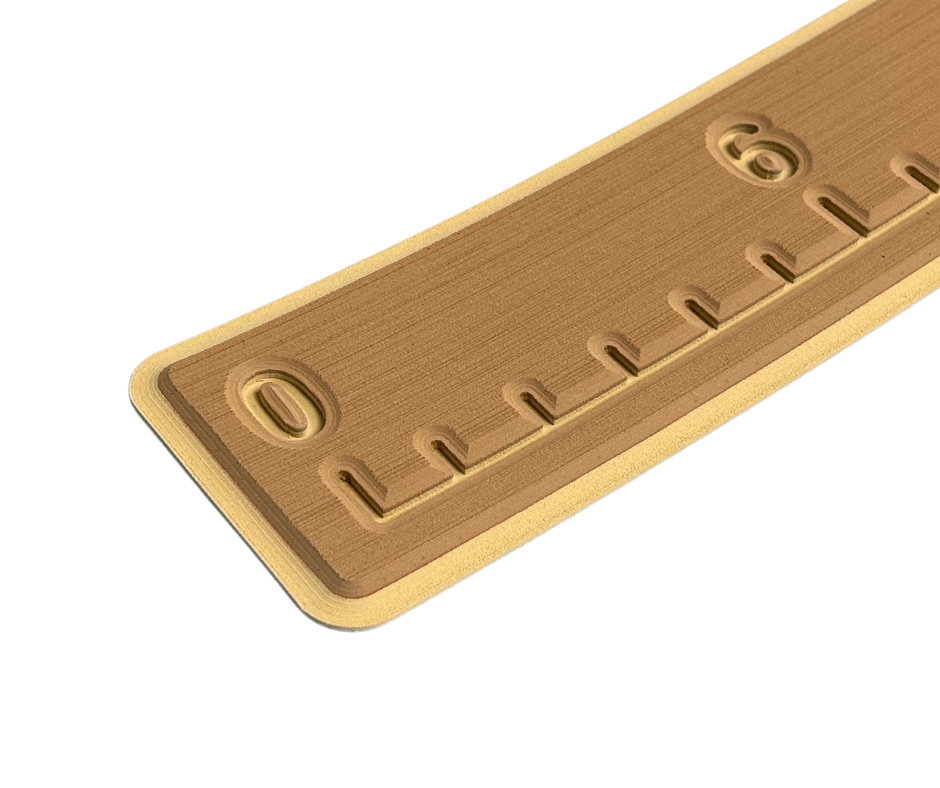 Next Level SeaDek® Fish Ruler Mocha over Camel