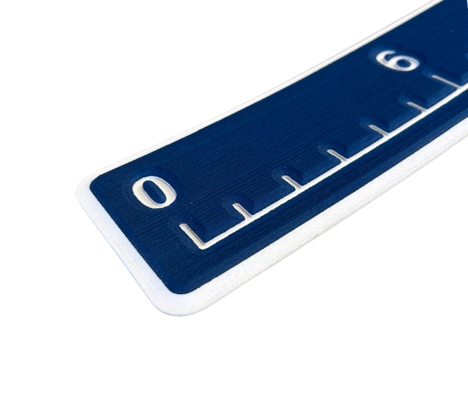 Next Level SeaDek® Fish Ruler Navy Blue over White