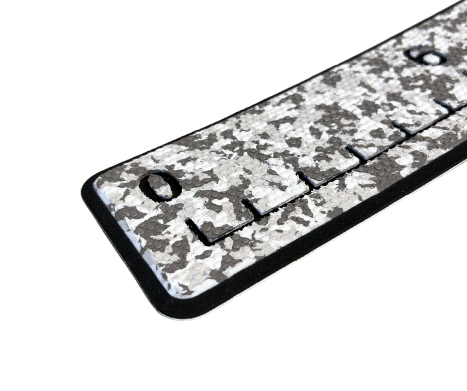 Next Level SeaDek® Fish Ruler Snow Camo over Black (Embossed)