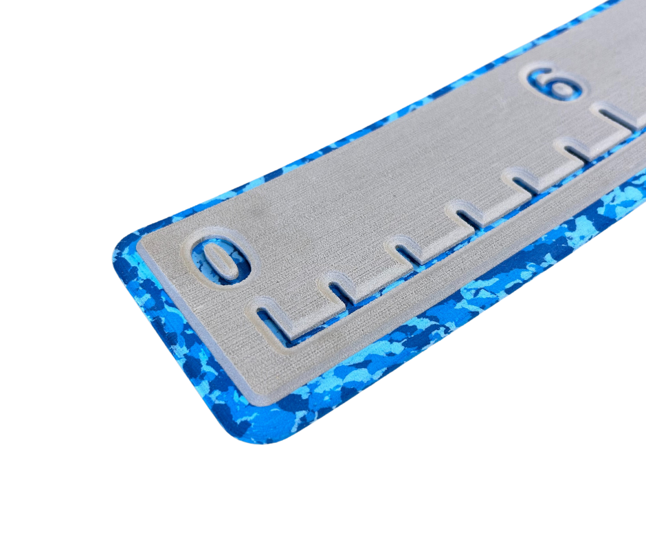 Next Level SeaDek® Fish Ruler Storm Gray over Aqua Camo