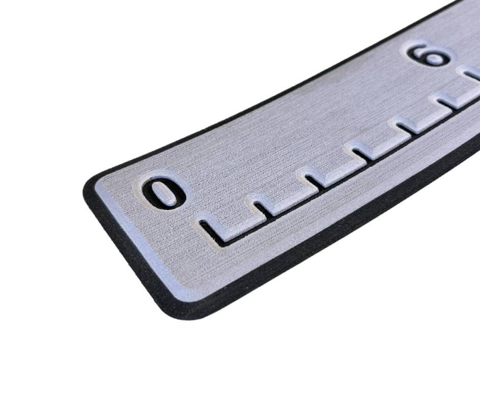 Next Level SeaDek® Fish Ruler Storm Gray over Black