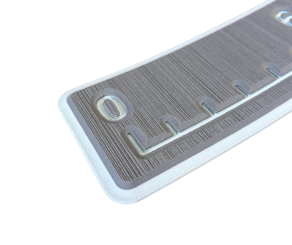 Next Level SeaDek® Fish Ruler Storm Gray over Caribbean Blue