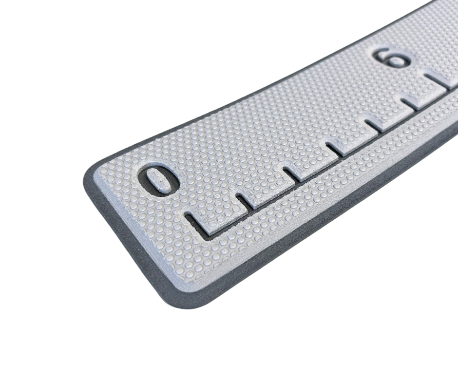 Next Level SeaDek® Fish Ruler Storm Gray over Dark Gray (Embossed)