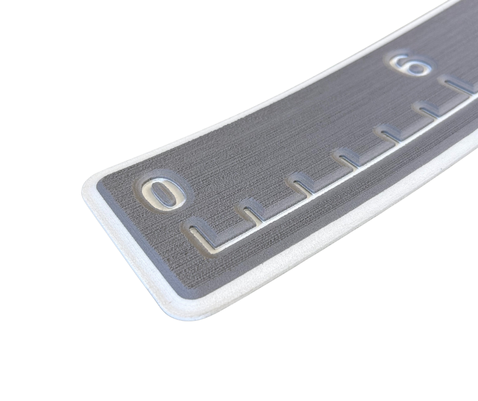 Next Level SeaDek® Fish Ruler Storm Gray over White