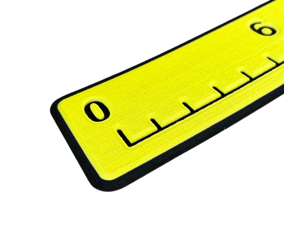 Next Level SeaDek® Fish Ruler Sunburst Yellow over Black