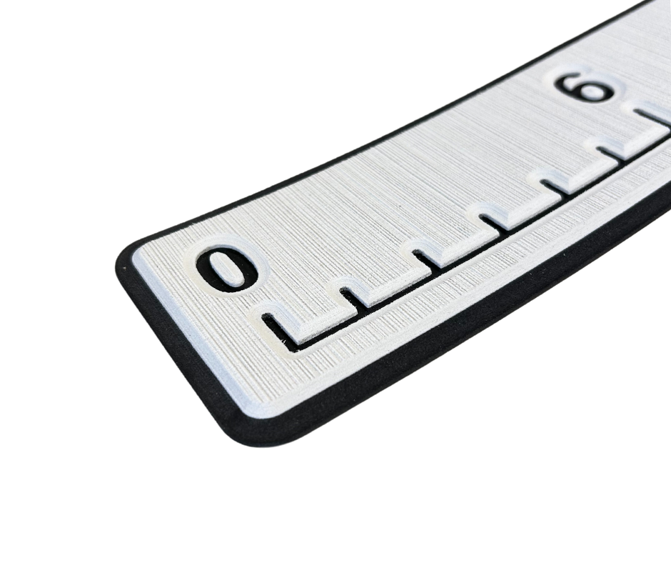 Next Level SeaDek® Fish Ruler White over Black