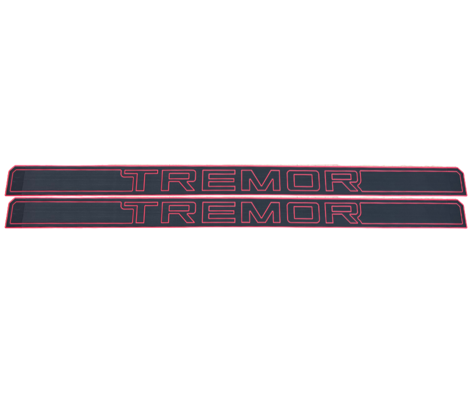 Next Level SeaDek® Truck Step Pad Charcol over Ruby Red Tremor Logo