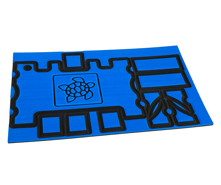 Next Level SeaDek® Turtle Box Kit Bimini Blue over Black (Turtle)