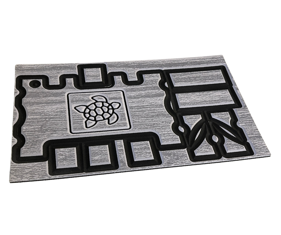 Next Level SeaDek® Turtle Box Kit Storm Gray over Black (Turtle-Laser)