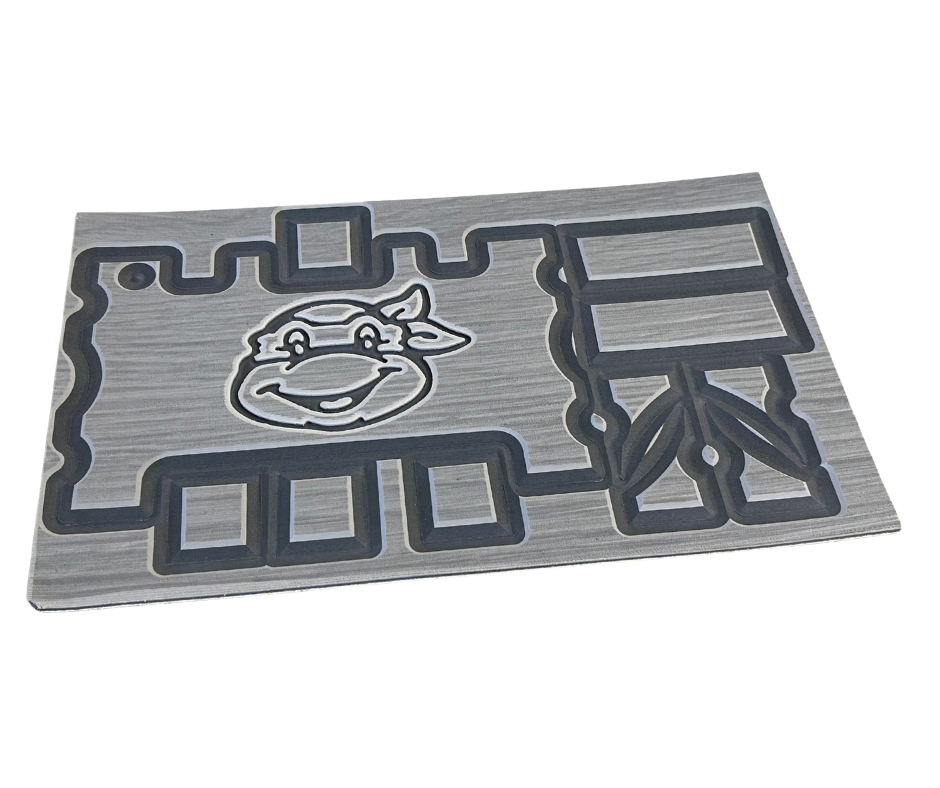 Next Level SeaDek® Turtle Box Kit Storm Gray over Dark Gray (Ninja Turtle-Laser)