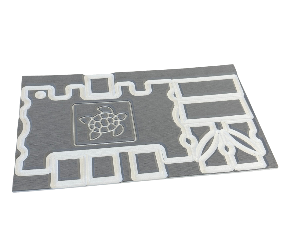 Next Level SeaDek® Turtle Box Kit Storm Gray over White (Turtle)