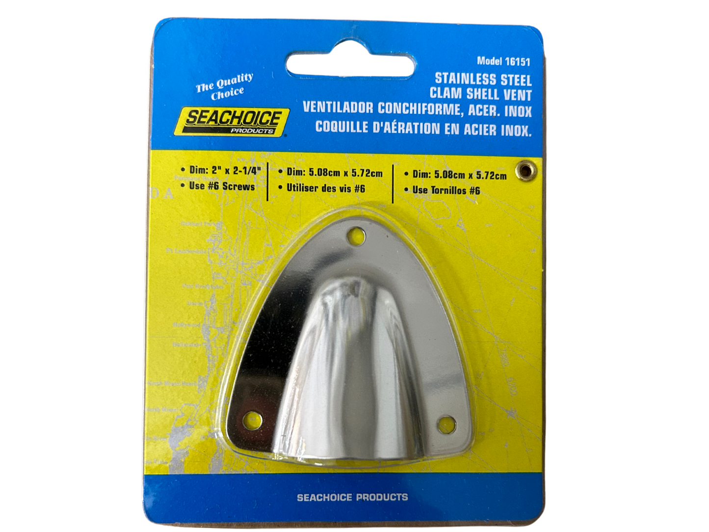 Seachoice Stainless Steel Clamshell Vent