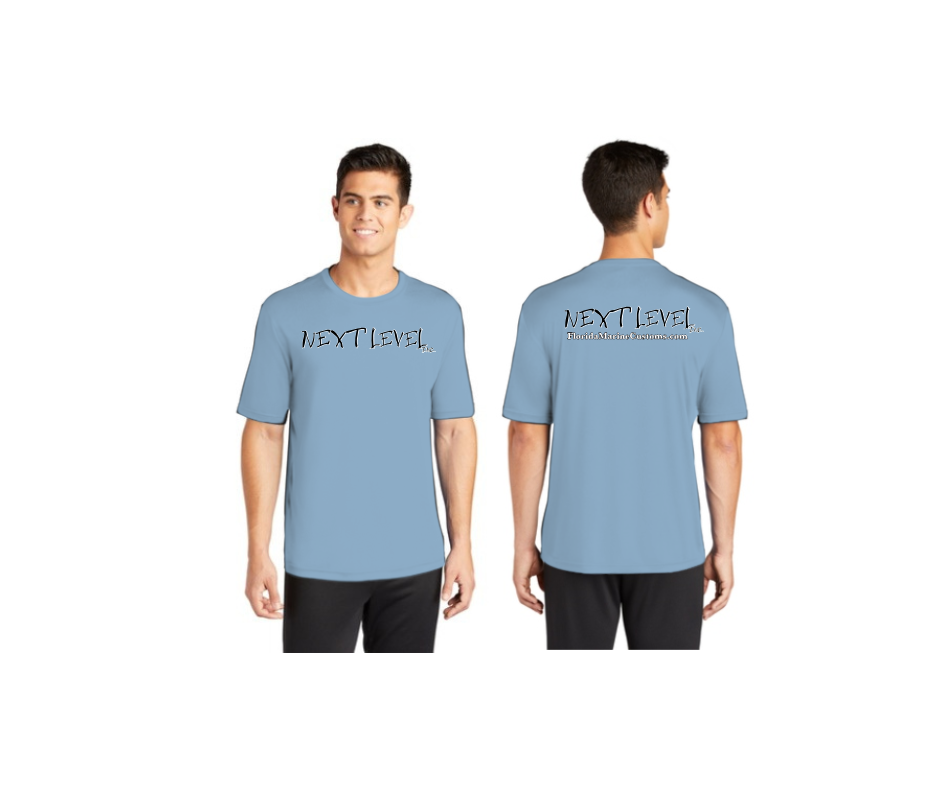Next Level Florida Marine Custom T-Shirt Mens Black/White over Light Blue