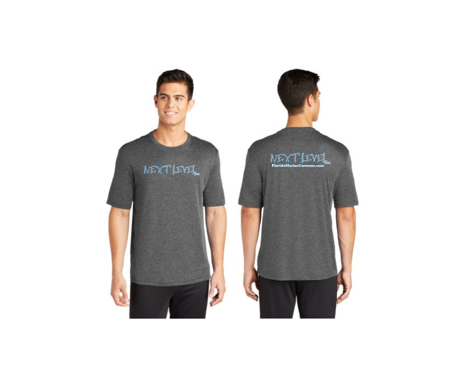 Next Level Florida Marine Custom T-Shirt Mens Blue/White over Dark Blue