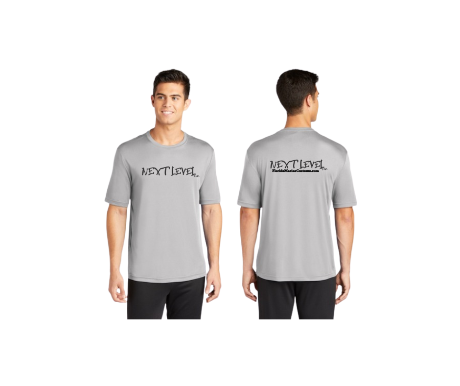 Next Level Florida Marine Custom T-Shirt Mens Black over Light Gray