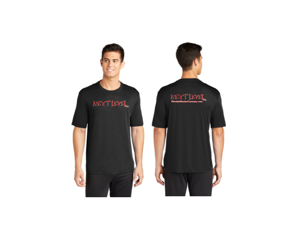 Next Level Florida Marine Custom T-Shirt Mens Red/White over Black