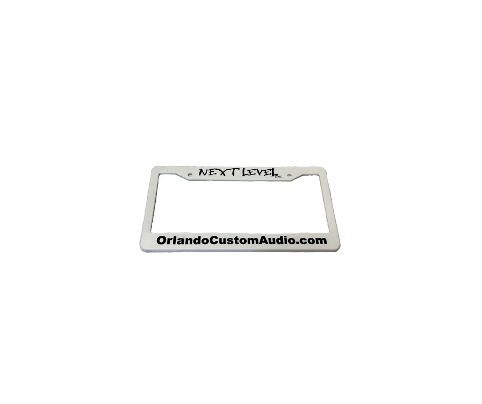 Next Level License Plate Cover White