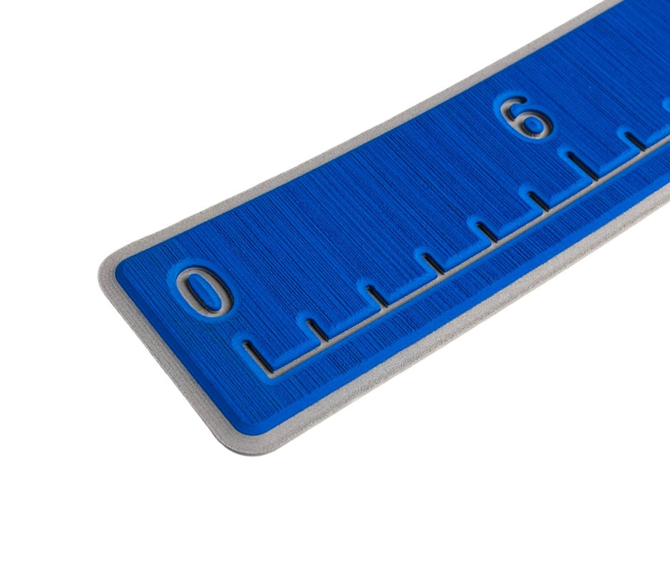 Next Level SeaDek® Fish Ruler Bimini Blue over Storm Gray