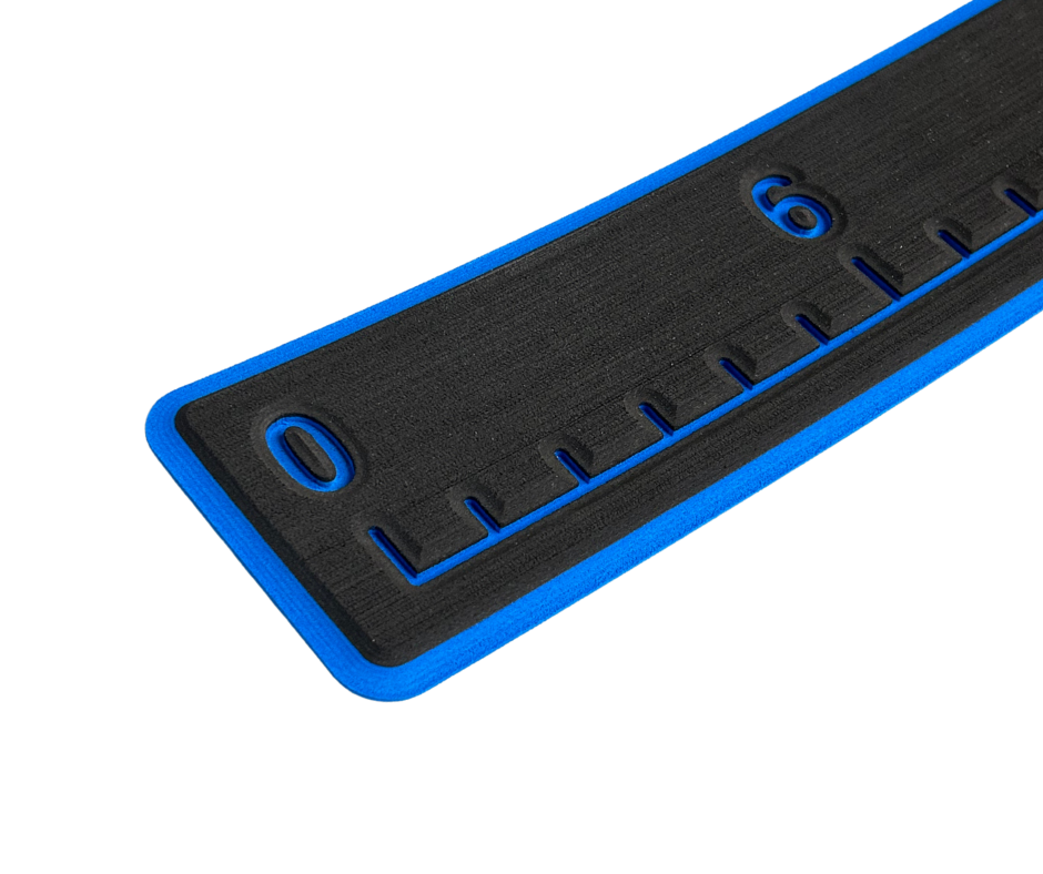 Next Level SeaDek®Fish Ruler Black over Bimini Blue