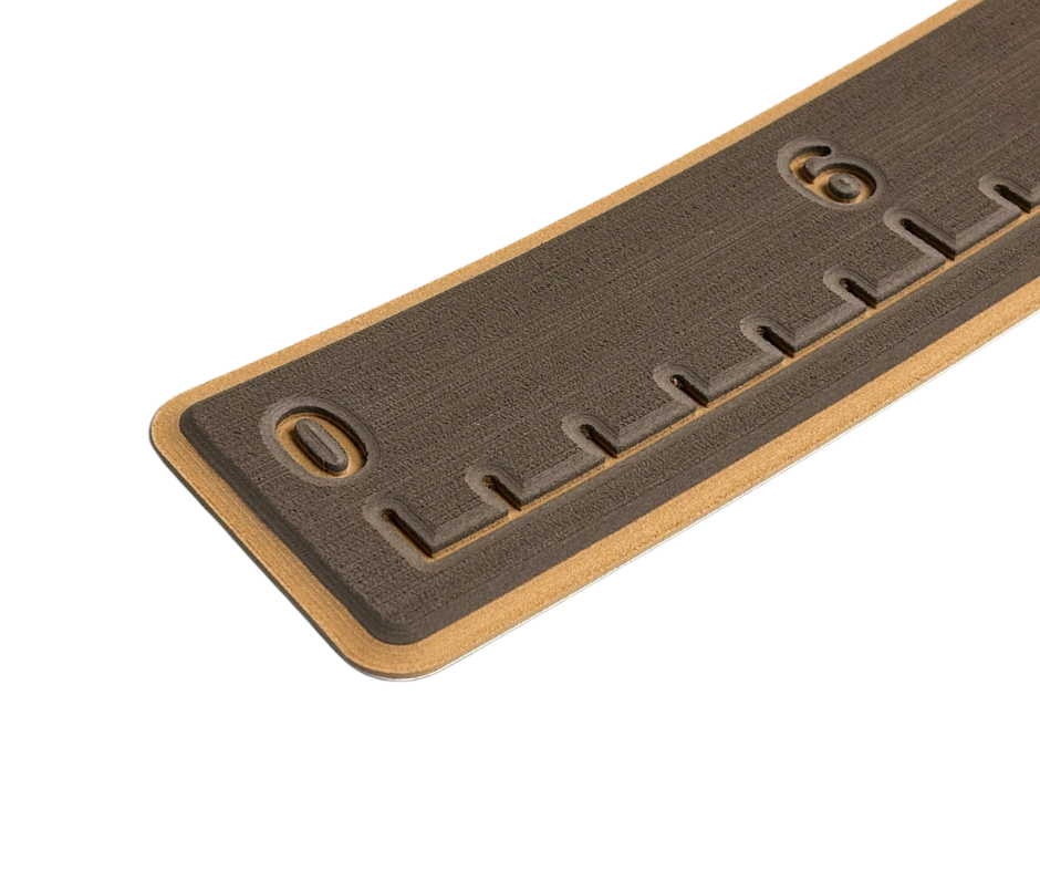 Next Level SeaDek® Fish Ruler Chocolate over Mocha
