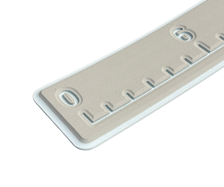 Next Level SeaDek® Fish Ruler Cool Gray over Caribbean Blue