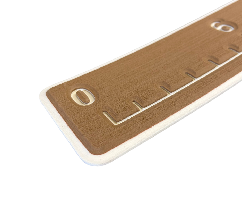 Next Level SeaDek® Fish Ruler Mocha over Beach Sand