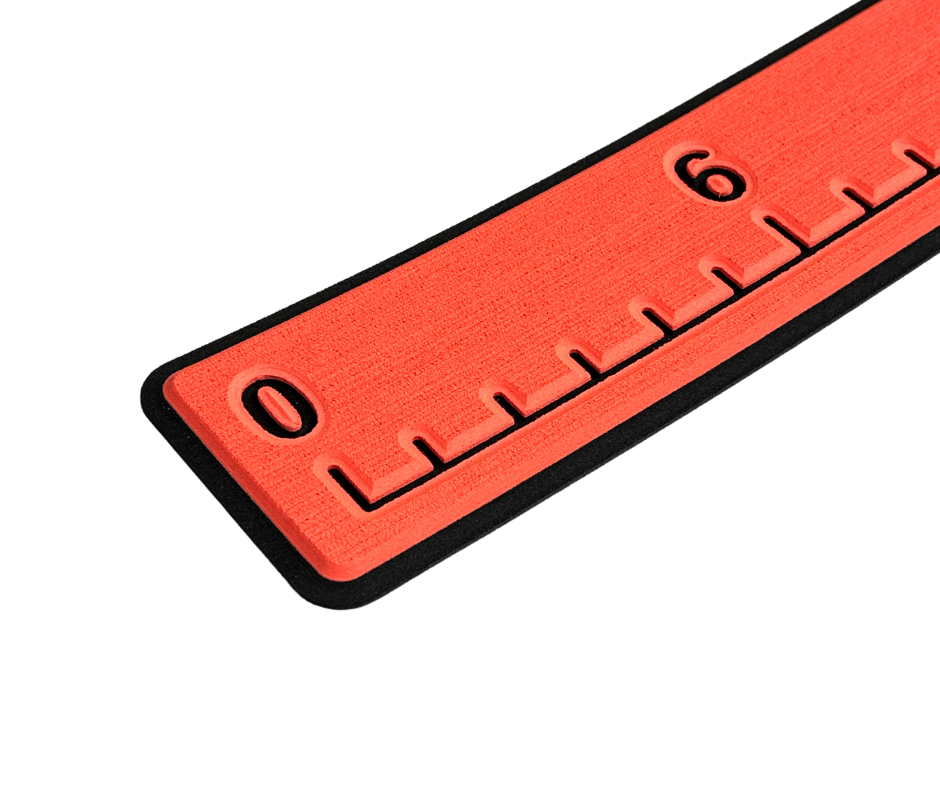 Next Level SeaDek® Fish Ruler Sunset Orange over Black