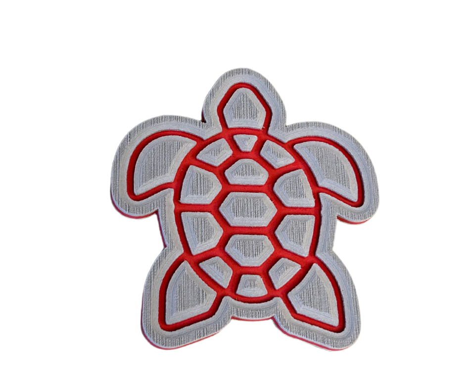 Next Level SeaDek® Turtle Storm Gray over Ruby Red